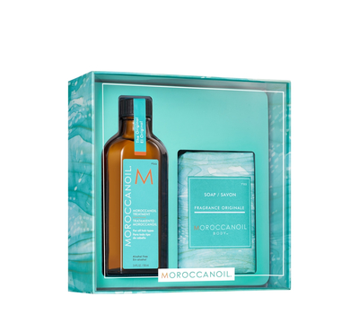 Набор восстановление (масло для всех типов волос + мыло) Moroccanoil Kit Home And Away 198776