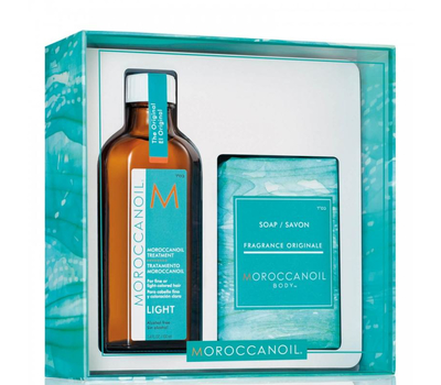 Набор восстановление (масло для светлых волос + мыло) Moroccanoil Kit Home And Away