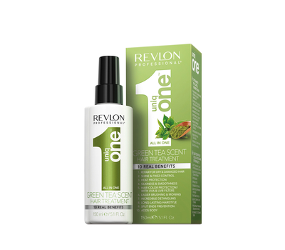 Маска-спрей для волос несмываемая Зеленый чай Revlon Uniq One All in One Green Tea Hair Treatment